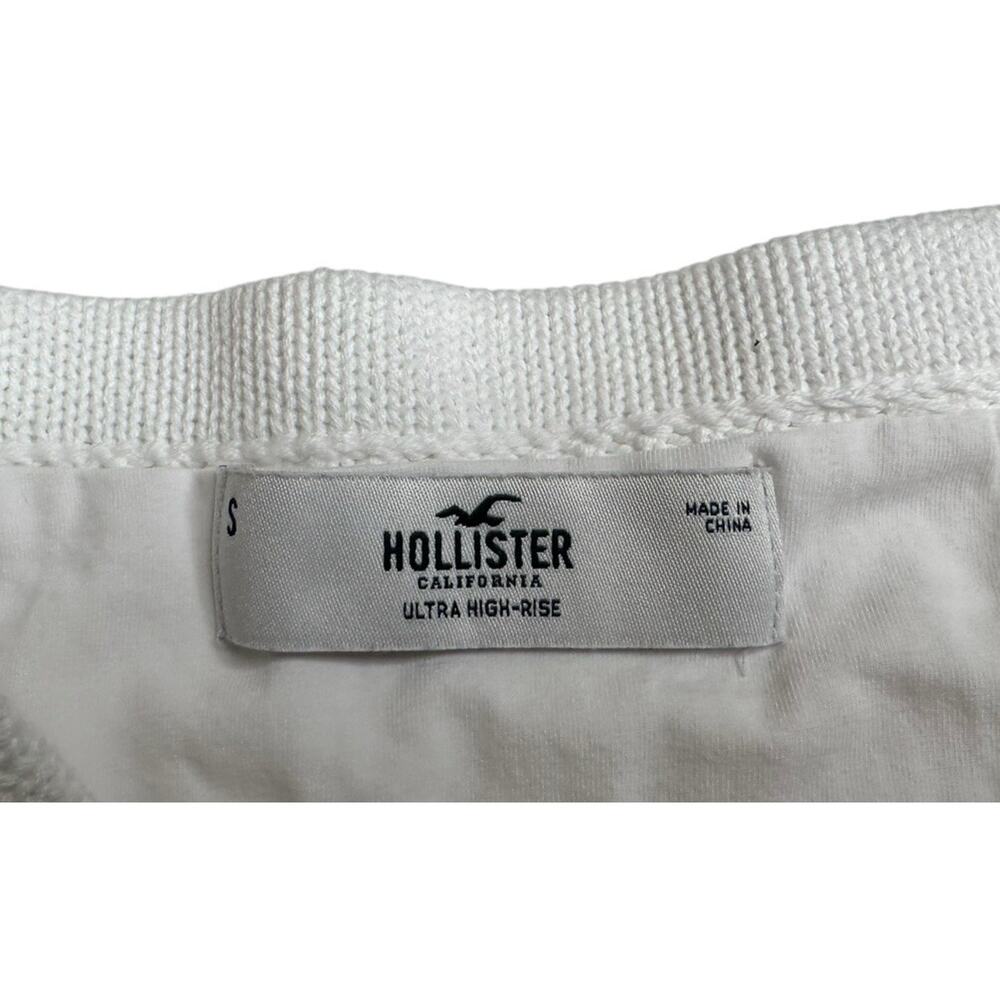 Hollister Y2K Crochet Striped Crop Top Tank and White Mini Skirt Set Boho Sz S - Picture 6 of 10